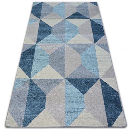 Alfombra de pasillo COZY 8654 Raft, Líneas - Structural dos niveles de vellón gris