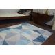 Alfombra de pasillo COZY 8654 Raft, Líneas - Structural dos niveles de vellón gris