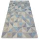 Alfombra moderna COZY 8872 Circulo Wall, geométrico, triangulos - Structural dos niveles de vellón azul