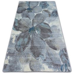 Alfombra NORDIC Flores gris/marrón FD291