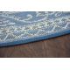 Carpet round FLAT 48691/591 SISAL - FLOWERS blue