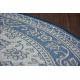 Carpet round FLAT 48691/591 SISAL - FLOWERS blue