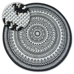 Carpet SISAL COOPER Diamonds, Zigzag 22217 ecru / black