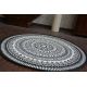 Carpet SISAL COOPER Diamonds, Zigzag 22217 ecru / black