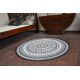 Carpet SISAL COOPER Diamonds, Zigzag 22217 ecru / black