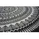 Carpet SISAL COOPER Diamonds, Zigzag 22217 ecru / black