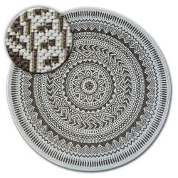 Carpet SISAL COOPER Mosaic 22208 ecru / black