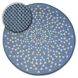 Carpet SISAL COOPER Mosaic, Triangles 22222 ecru / black