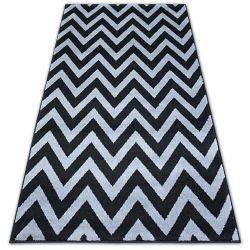 Килим BCF BASE CLINED 3898 зигзаг черно/сиво