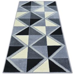 Tapis BCF BASE TRIGONAL 3974 TRIANGLES noir/gris