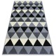 Covor BCF Base Triangles 3813 Triunghiuri negru si gri
