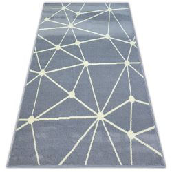 Modern Designs & Cheap BCF Rugs trigonale "ANNA" Blue triangles Best-Tapis