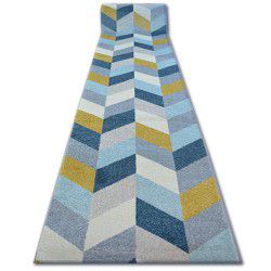 Covor modern COZY 8876 Rio - structural două niveluri de lână maro