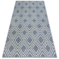 Alfombra de lavado moderna LAPIN círculo, shaggy antideslizante marfil / marrón