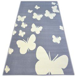 Tapis BCF FLASH BUTTERFLY PAPILLON 3976 MOTYLKI gris