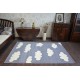Сучасний пральний килим LAPIN shaggy проти ковзання слонова кістка / білий