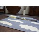 Modern washing carpet LAPIN shaggy, anti-slip ivory / black