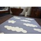 Modern washing carpet LAPIN shaggy, anti-slip ivory / black