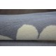 Tapis de lavage moderne LAPIN shaggy, antidérapant ivoire / noir