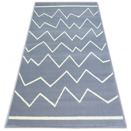 Kilimas BCF BASE CROOKED 3962 Zigzagas pilka