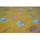 Inbyggd matta för barn OWLS gul