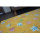 Gyerekeknek szőnyegpadló szőnyeg OWLS sárga BAGOLY BAGOLY