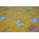 Gyerekeknek szőnyegpadló szőnyeg OWLS sárga BAGOLY BAGOLY