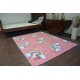 Montert teppe for barn UNICORN rosa
