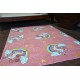 Gyerekeknek szőnyegpadló szőnyeg UNICORN rózsaszín EGYSZARVÚ