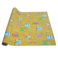 Fitted carpet for kids OWLS yellow