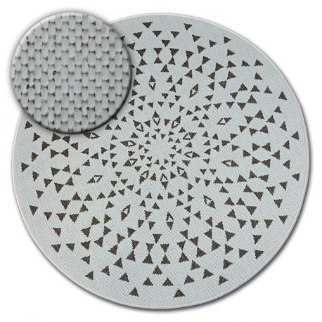 Koberec SISAL COOPER Aztécký, Etno 22235 ecru / černý