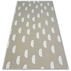 Antirutsch Teppich Teppichboden für Kinder CLOUDS beige