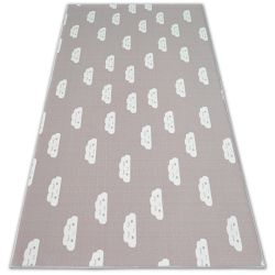 Anti-slip Carpet wall-to-wall for kids CLOUDS pink