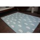 Modern children's carpet JOY Walrus, for children - structural two levels of fleece grey / cream