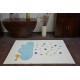Carpet PASTEL 18409/062 - Cloud Hearts Bird cream turquoise grey