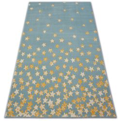 Килим PASTEL 18408/032 - зірки бірюзовий золотий кремовий