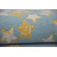 Koberec PASTEL 18408/032 - hviezdy tyrkysová zlatá krémová 