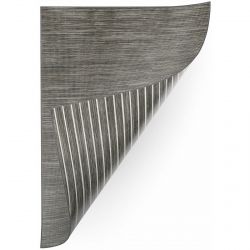 Alfombra reversible de cuerda sisal DOUBLE 29211/195 Rayas tonos de gris grafito/beige