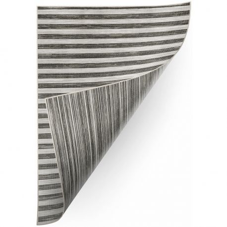 Carpet DOUBLE 29203/092 STRIPES grey/black double-sided
