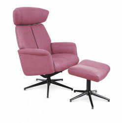 Leunende fauteuil VIVALDI donker rozekleuring