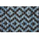 Alfombra de cuerda sisal LOFT 21144 Diamantes Zigzag azul/negro/plateado