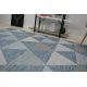 Fonott sizal szőnyeg LOFT 21132 HÁROMSZÖGEK elefántcsont/ezüst/kék