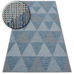 Teppich SISAL LOFT 21132 TRIANGLES elfenbein/silber/blau