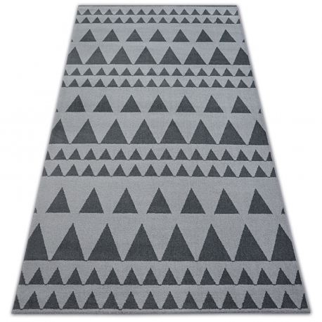 Alfombra SENSE MICRO 81243 Triángulos plateado/antracita