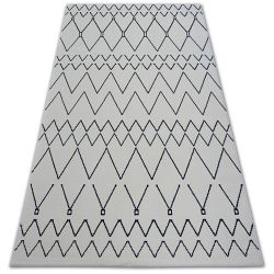 Kilimas SENSE Micro 81249 Zigzagas ETNO balta/mėlyna