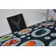 Modern covor 3D GLOSS 409C 86 Cub stilat, glamour, art deco negru / aur