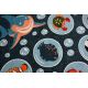 Modern covor 3D GLOSS 409C 86 Cub stilat, glamour, art deco negru / aur