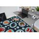 Modern covor 3D GLOSS 409C 86 Cub stilat, glamour, art deco negru / aur