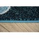 Carpet PAINT quarter circle G4778 - Ocean blue/cream