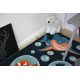 Modern covor 3D GLOSS 409C 86 Cub stilat, glamour, art deco negru / aur